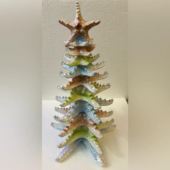 Coastal Starfish Christmas Tree 10 Tier Beach Theme - Picture 1 of 8